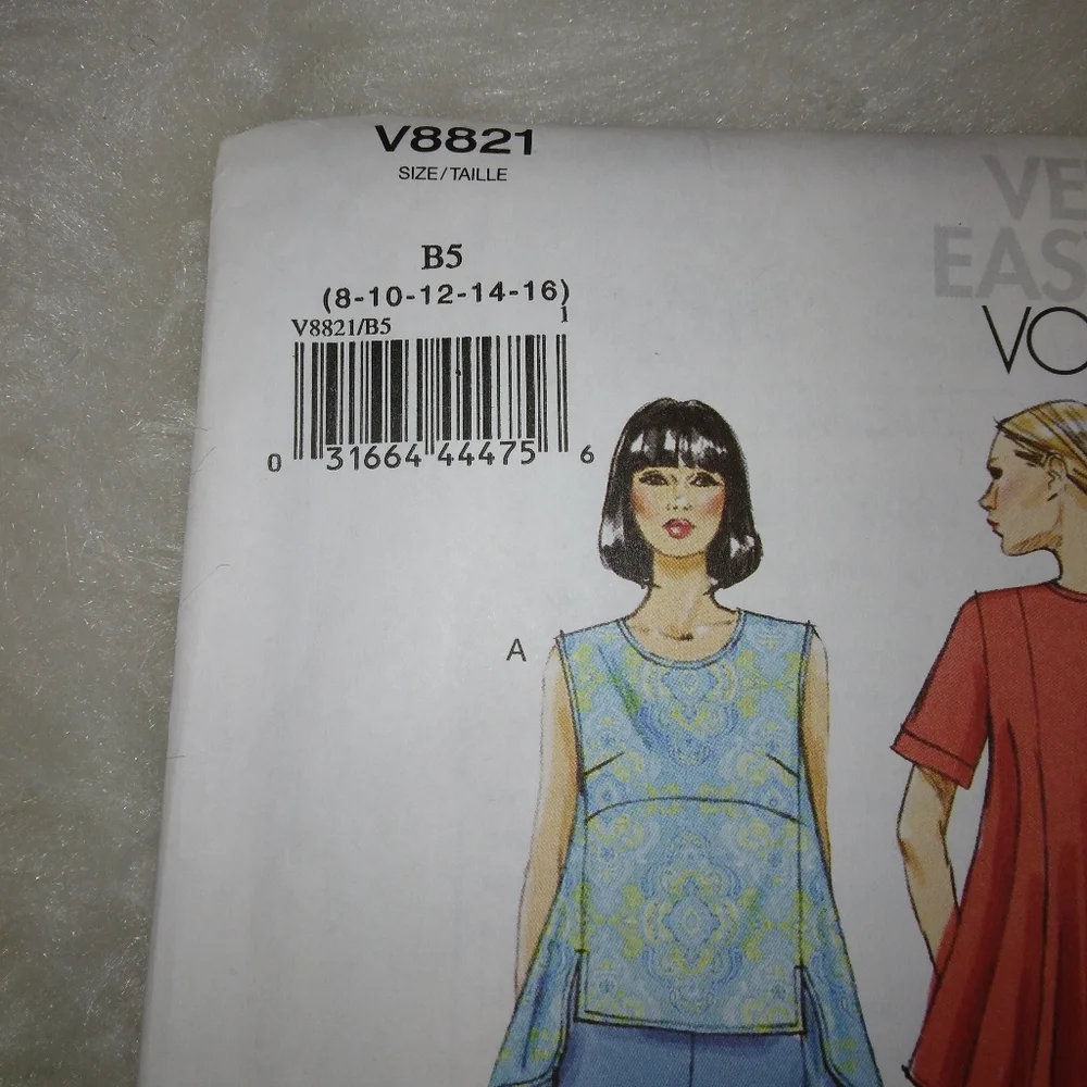 VOGUE 8821 Misses Tunic & Pants Size 8-10-12-14-16
